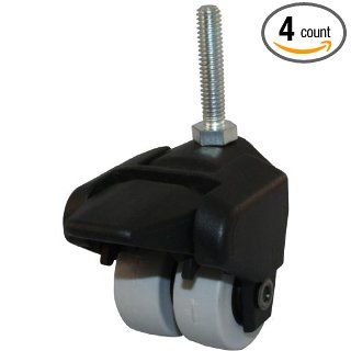 Jacob Holtz 155 2XTPR 24 WB 1 1/2" X Caster, thermplastic rubber dual wheel caster with brake (Set of 4)