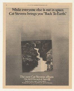 1979 Cat Stevens Back To Earth A&M Records Print Ad (45474)  