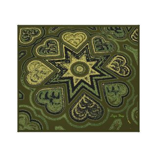 'Hearts Full of Love' Panel Print (Rustics)(Olive) Gallery Wrapped Canvas