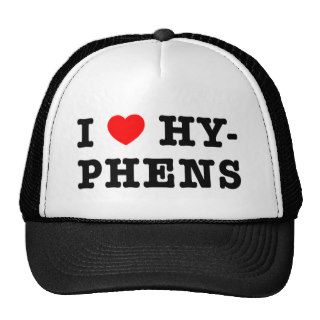I Love Hyphens Mesh Hat