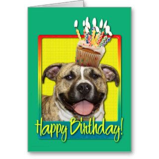 Birthday Cupcake   Pitbull   Tigger Greeting Cards