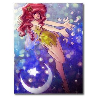 Stars and Moon Fairy Post Card