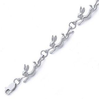 Sterling Silver Rabbit Bracelet Jewelry