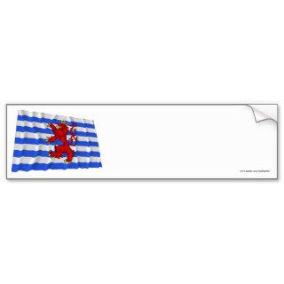 Luxembourg Waving Flag (de facto) Bumper Stickers