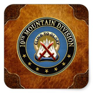 [500] 10th Mountain Division [10th MD] DUI Square Stickers