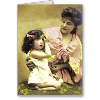Vintage Daughter and Mom Mothers Day Card