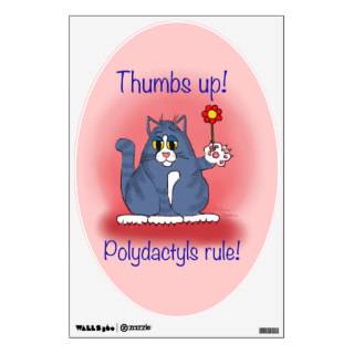 Thumbs Up Polydactyls Rule Room Decal