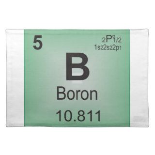 Boron Individual Element of the Periodic Table Place Mat