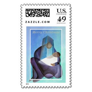 Merry Christmas Virgin Mary And Child Postage