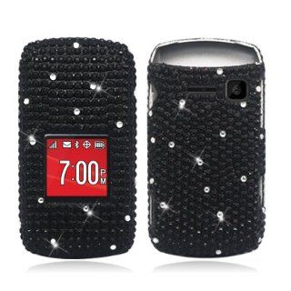 Aimo KYOS2150PCDI161 Dazzling Diamond Bling Case for Kyocera Kona S2150   Retail Packaging   All Black Cell Phones & Accessories