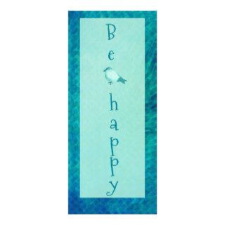Jewel blue green be happy bookmark invitations