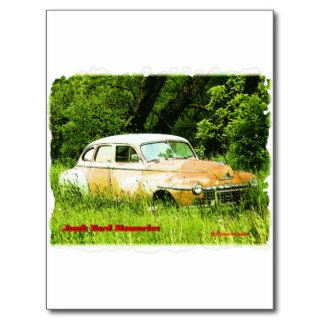 Dodge Junk Yard Car Post Card