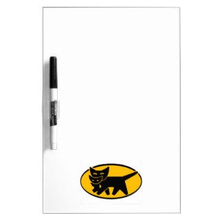 Black Cat Carrier Dry Erase Whiteboard