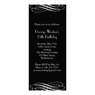 Midnight Birthday Invitation  (black)