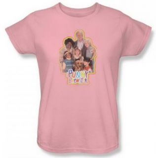 Punky Brewster Pb Distressed Women'S Pink T Shirt NBC163 WT Clothing