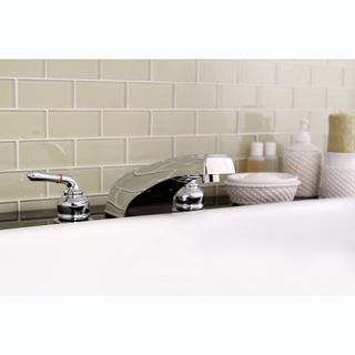 Chrome Widespread Roman Tub Filler Faucet Bathroom Faucets