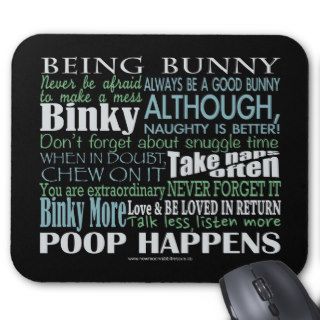 "Being Bunny"   Bunny's Guide To Happiness Mouse Pad