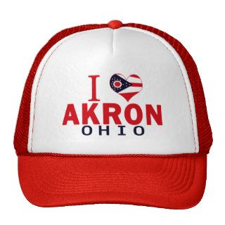 I love Akron, Ohio Mesh Hats