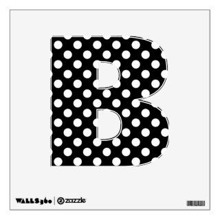 Black & White Polka Dot Letter B Wall Decal