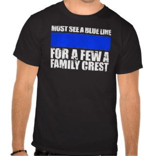 Thin Blue Line Family Crest T Shirt