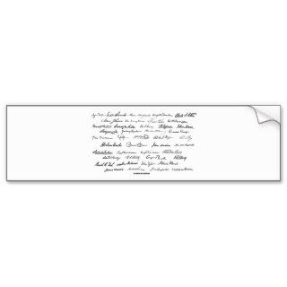 Presidential Signatures (United States Presidents) Bumper Stickers