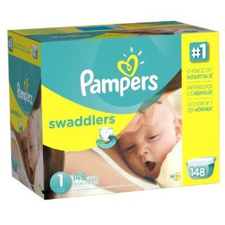Pampers Swaddlers Diapers Size 1 Giant Pack 148 Count Health & Personal Care