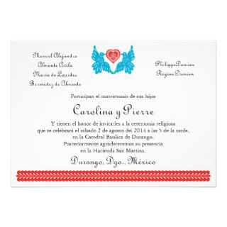 Invitation of the wedding of Paper Pricked of the