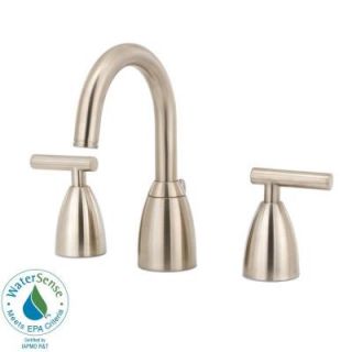Pfister Contempra 8 in. Widespread 2 Handle High Arc Bathroom Faucet in Brushed Nickel F 049 NK00