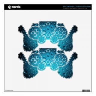 Cool Blue water drops Skins For PS3 Controllers