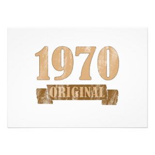 1970 Original Birth Year Gifts Custom Announcements