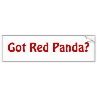 Red Panda Bumper Stickers