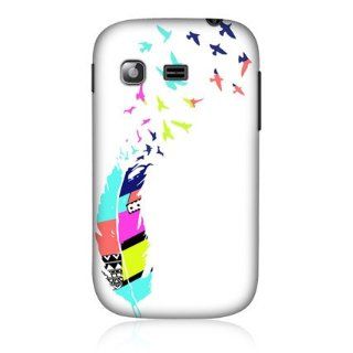 Head Case Designs Bird White Neon Feathers Hard Back Case Cover For Samsung Galaxy Pocket S5300 Cell Phones & Accessories