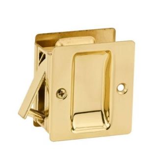 Kwikset Notch Polished Brass Hall/Closet Pocket Door Lock 332 3 SL DR LCK