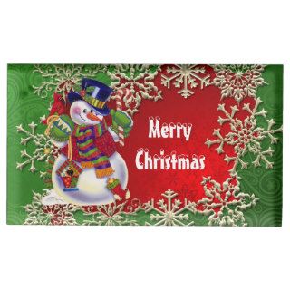 Christmas Snowman Table card Holder