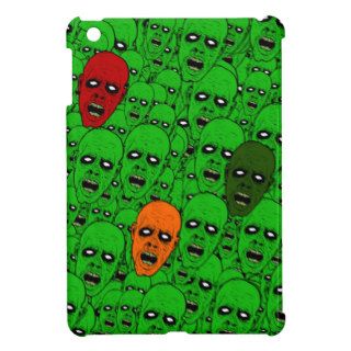 Undead Zombie Heads, glowing eyes, gnashing teeth iPad Mini Cases