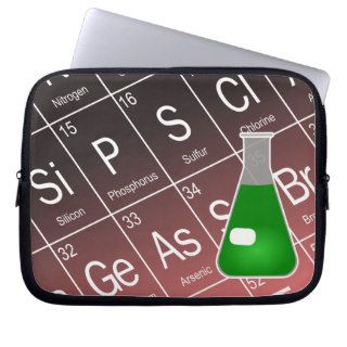 Green Erlenmeyer (Conical) Flask Chemistry Laptop Computer Sleeves
