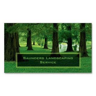 Landscaping or Lawn Care Service Company Business Card Template