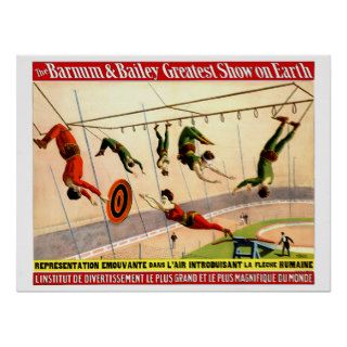 Vintage Circus Trapeze Act Poster