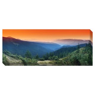 Morning Mountain Panoramic Oversized Gallery Wrapped Canvas Canvas