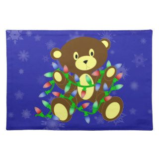 Bear With Lights Place Mat