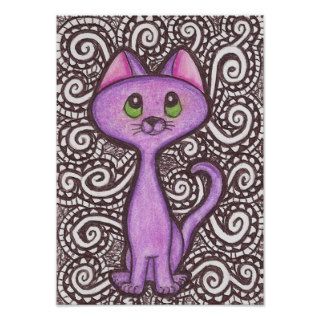 Purple Cat Posters
