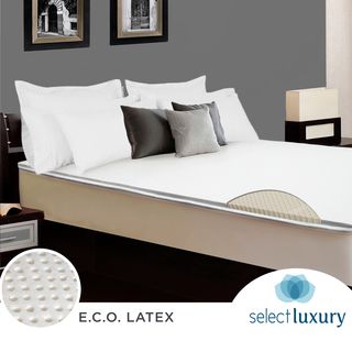 Select Luxury E.C.O. Latex 2 inch King size Reversible Mattress Topper with Cover Select Luxury Memory Foam Mattress Toppers