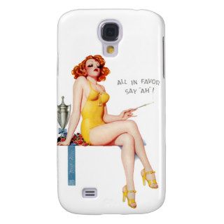 All In Favor Say Ah Pin Up Girl ~ Retro Art Galaxy S4 Cover