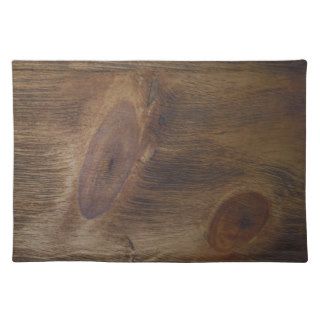 Pretty Rustic Knotty Wood Look Knots Background Placemat