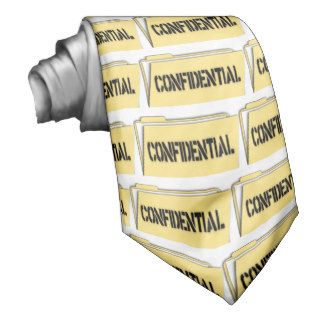 Confidential Folder With Paper Necktie