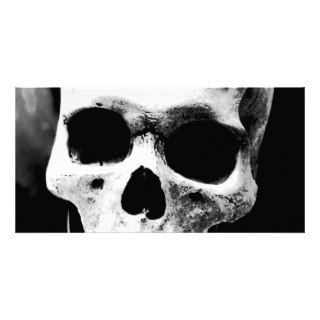 Black & White Skull Custom Photo Card