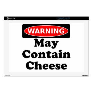 May Contain Cheese Decals For 17" Laptops