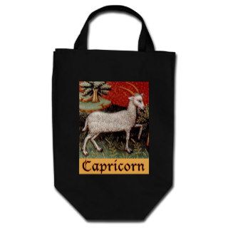 Exotic Capricorn Zodiac Sign Canvas Bag