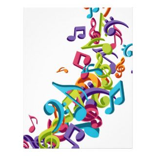 cool colourful music notes and sounds personalized flyer