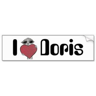 I Heart Doris Alien Bumper Stickers